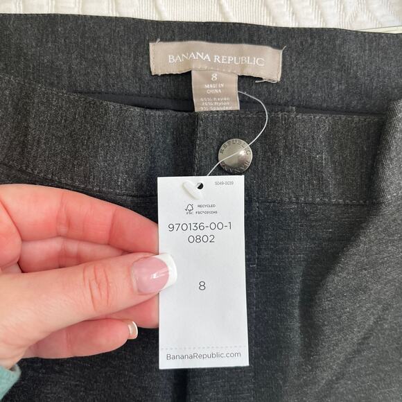 NEW Banana Republic Heather Gray Ponte Leggings Size 8 - Picture 2 of 6